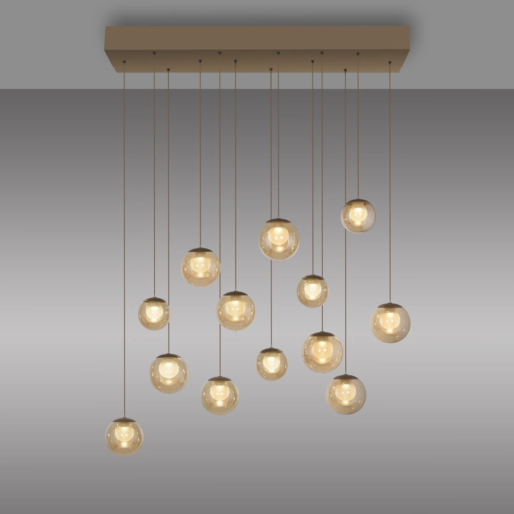 13-lichts hanglamp Pure Popup bronce Paul Neuhaus 4012248398319