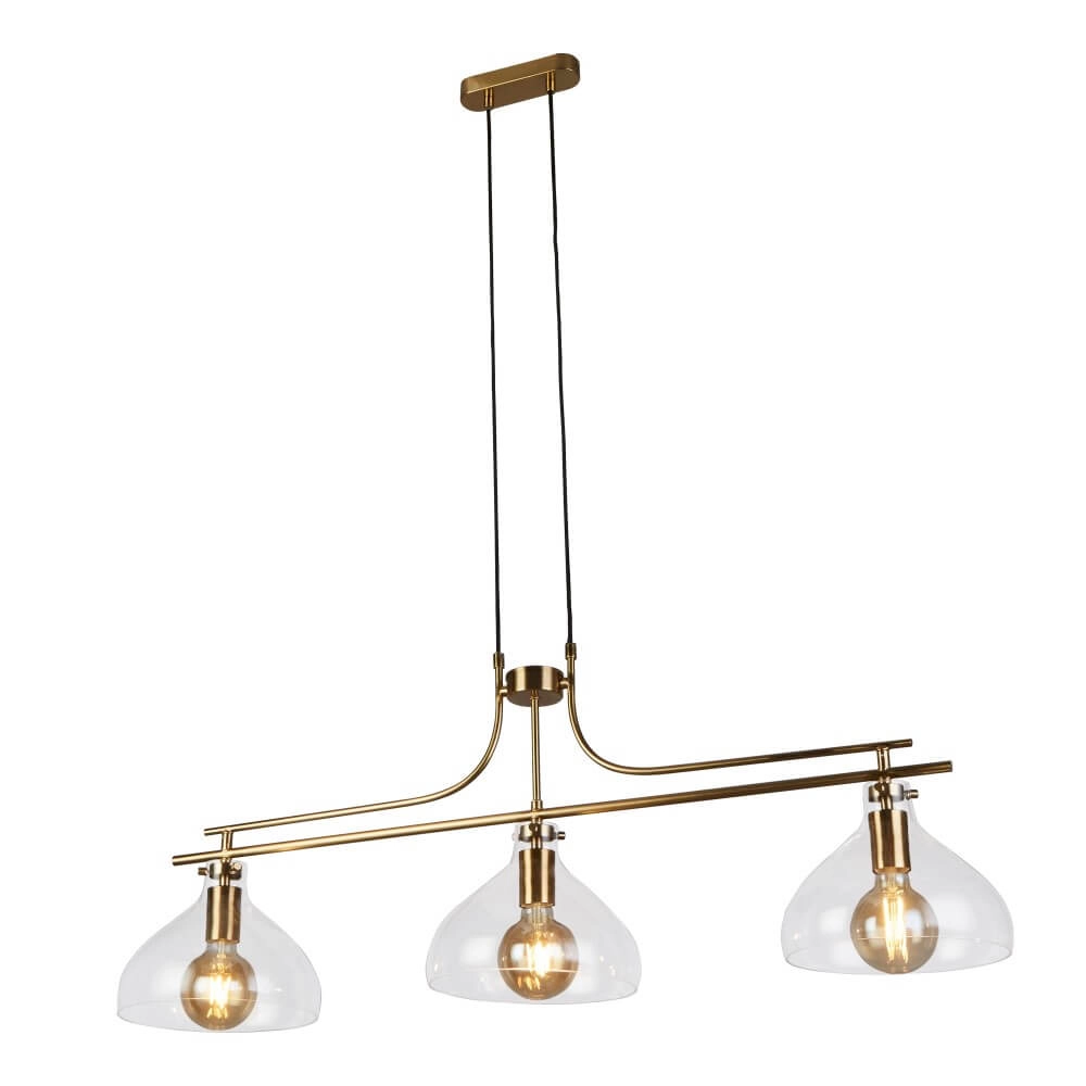 3-lichts hanglamp Margarita goud Searchlight 5053423243085