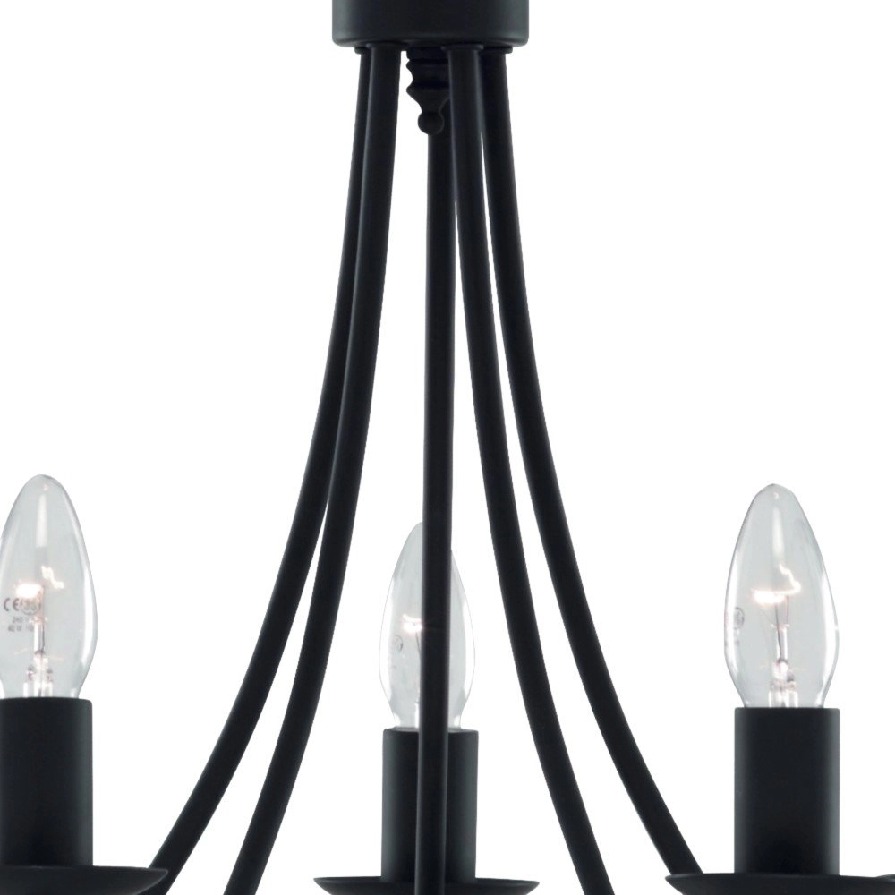 Zwarte kroonluchter Maypole 5-lichts Searchlight 5013874205957