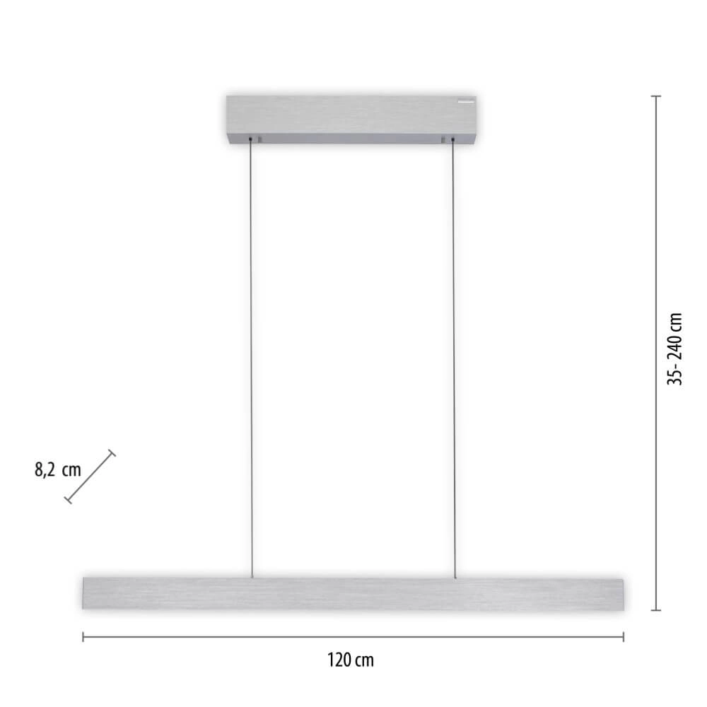Design hanglamp Pure E-Motion aluminium Paul Neuhaus 4012248372920