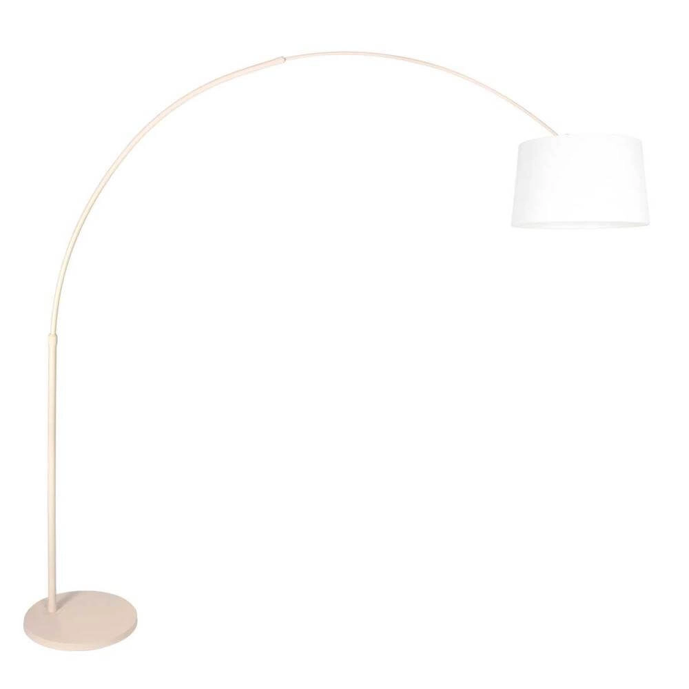 Booglamp Sparkled Light crème met witte kap Ø 45cm