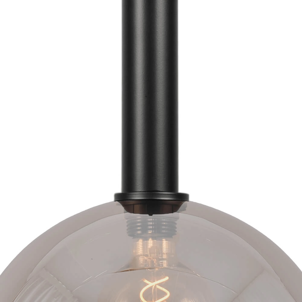 Hanglamp Ø 30cm Bella 2 Zwart met goud glas Masterlight 8718121334318