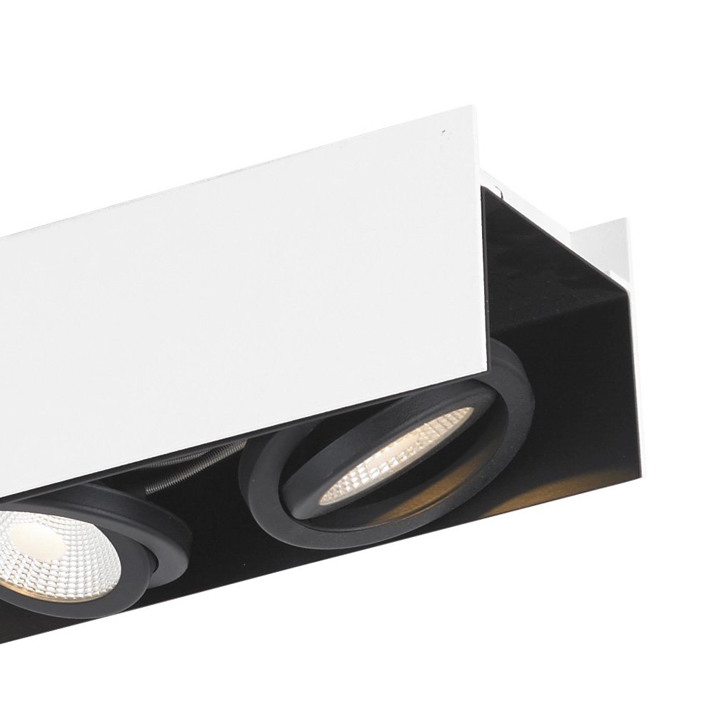 Richtbare spots Vidago 4-lichts wit met zwart Stars of Light 9002759393182