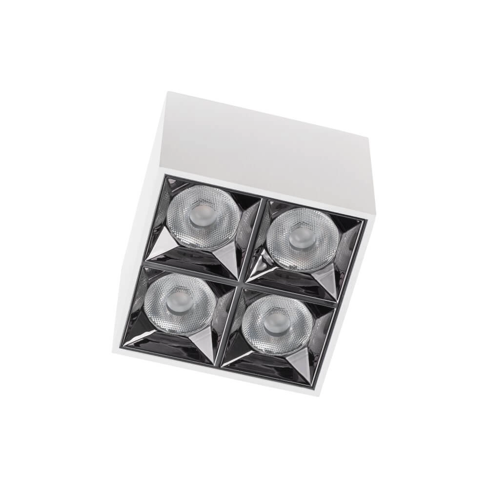 Witte opbouwspot Midi Led 2x2 leds - 3000K Witte opbouwspot Midi Led 2x2 leds - 3000K