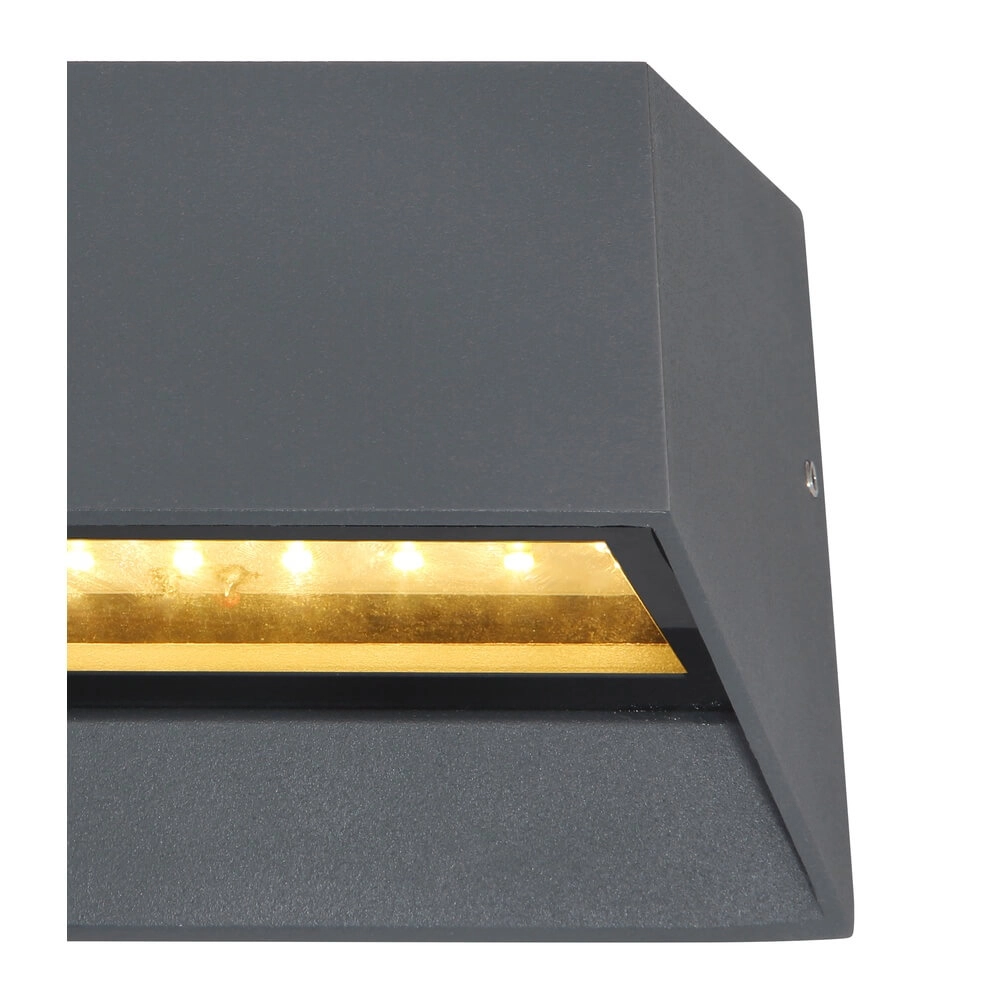 Wandlamp Honna rechthoek antraciet Globo 9007371419159