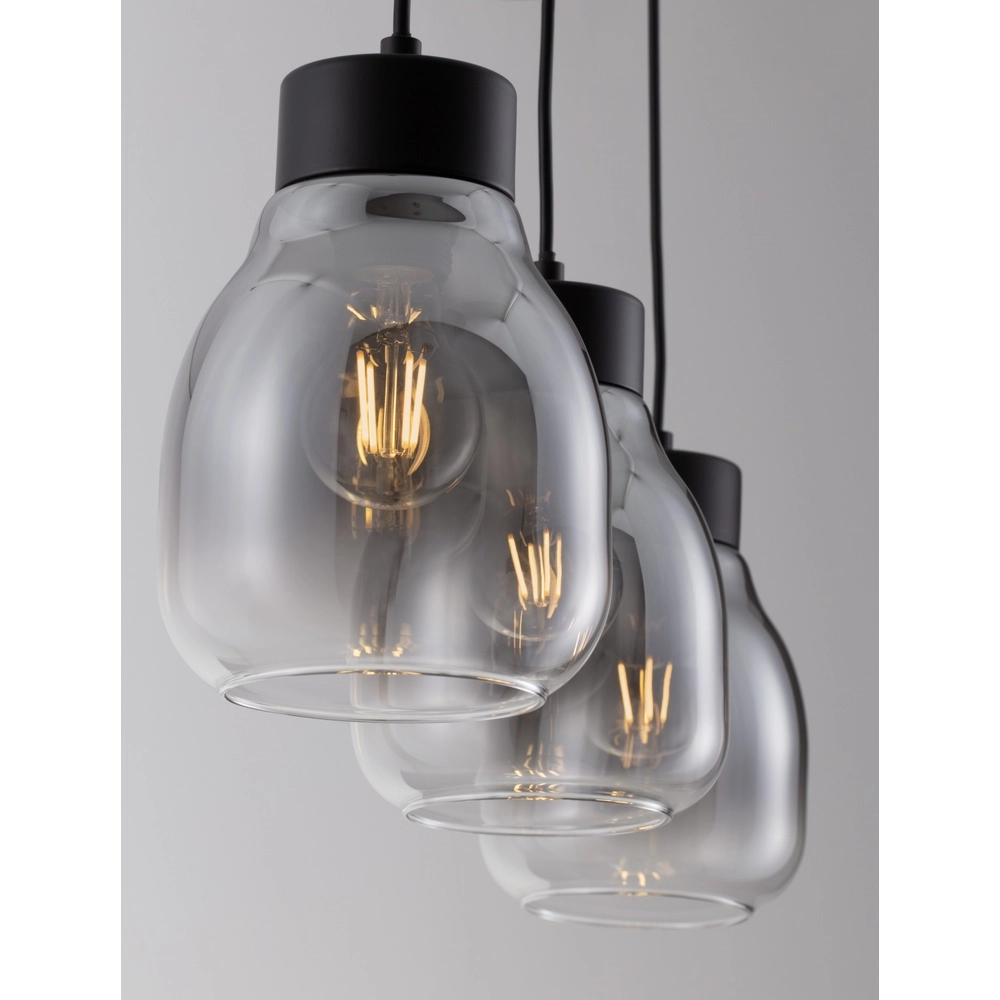 Hanglamp Blacu 3-lichts zwart recht Lyora 5212017447494