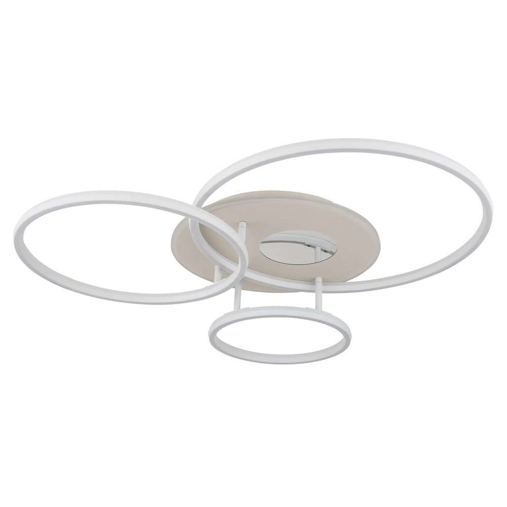 Moderne plafondlamp Invertina rond zand bruin Globo 9007371578856