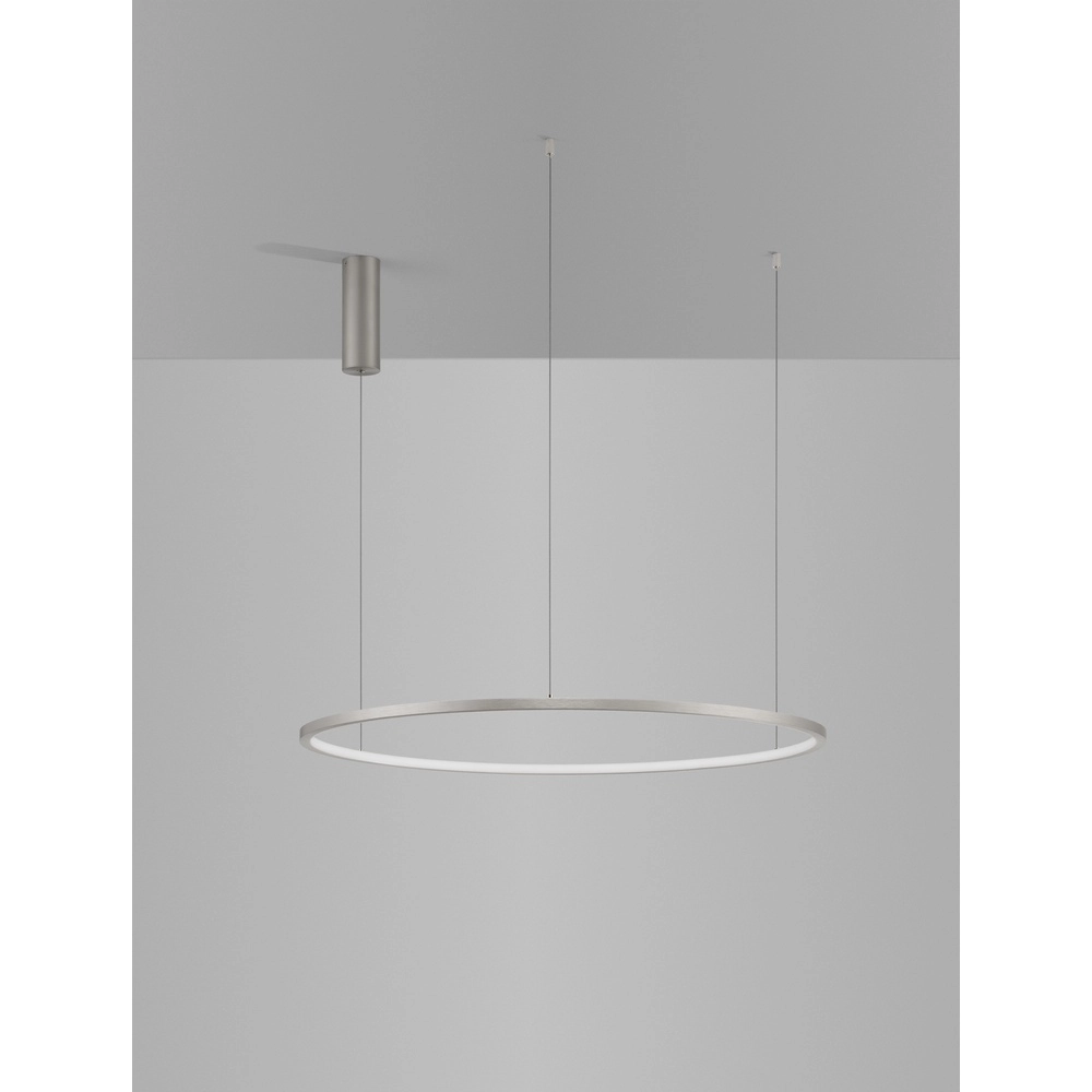Ronde hanglamp Tarquin zilvergrijs Ø 80cm Lyora 5212017438324