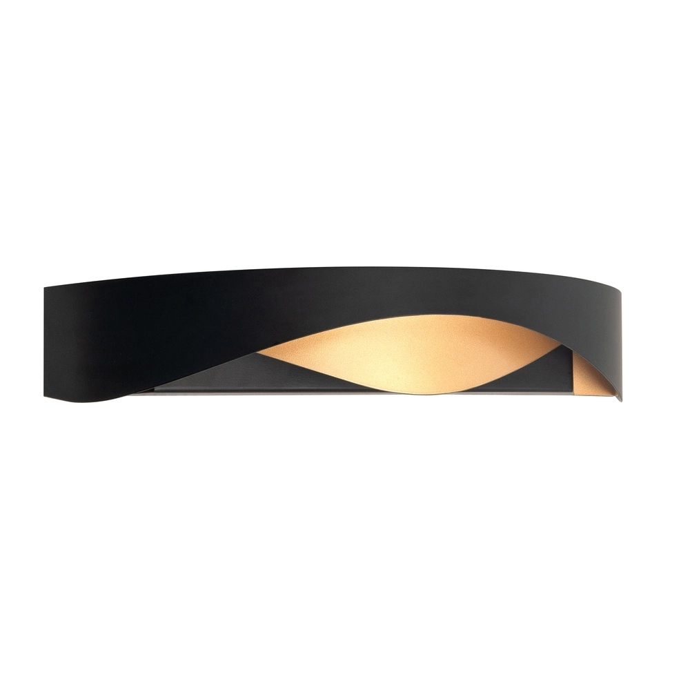 Desing wandlamp Ascoli zwart met goud