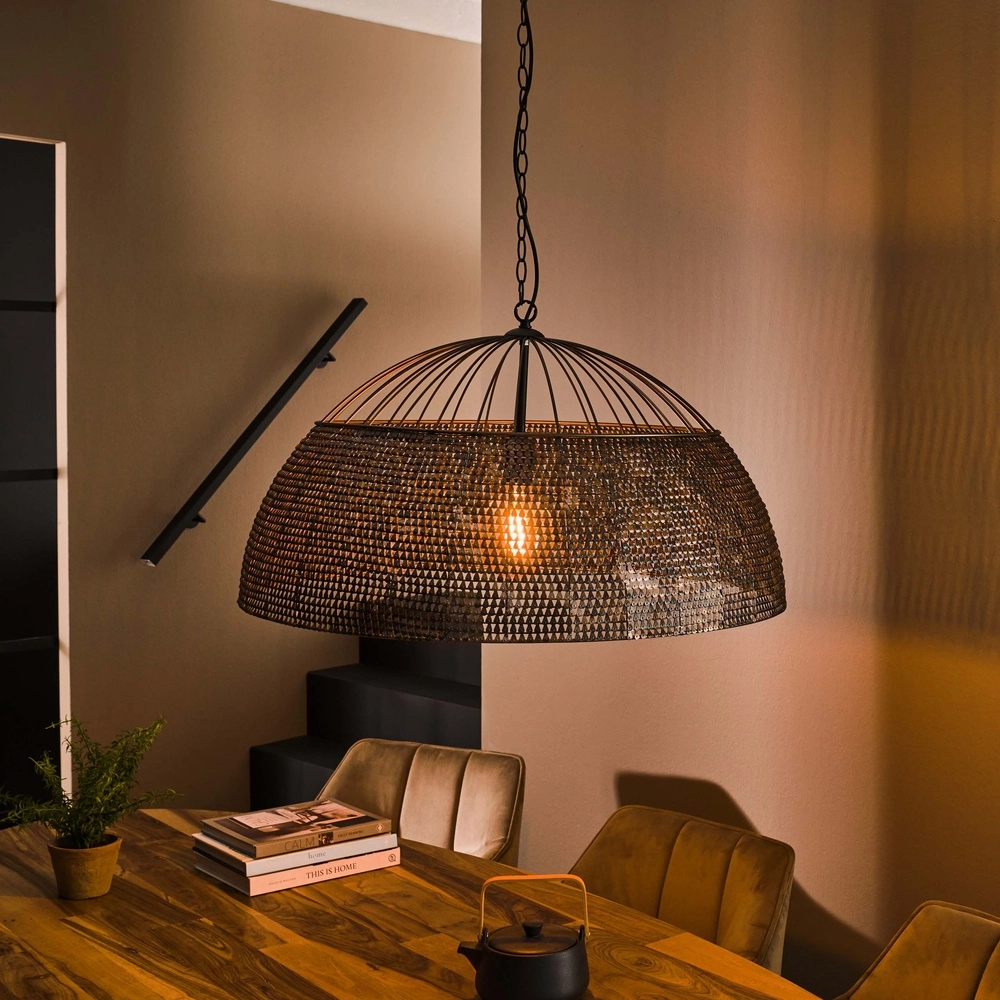 Schubbenlook hanglamp XXL Armor Ø 80cm