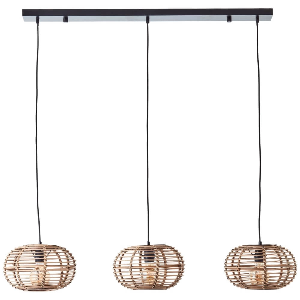 Rotan eettafel hanglamp Woodball Brilliant 4004353413797