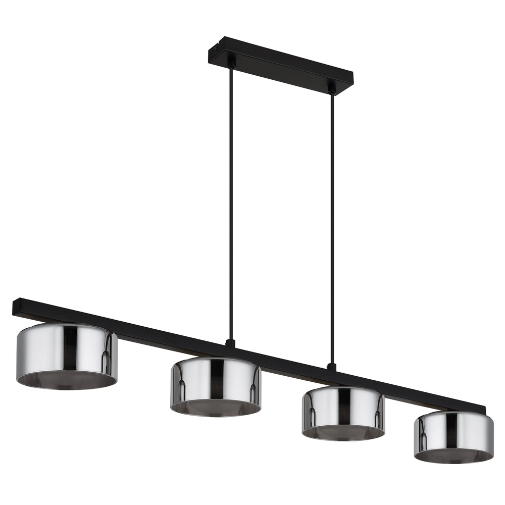 Design hanglamp Higgins 4-lichts zwart Globo 9007371525829