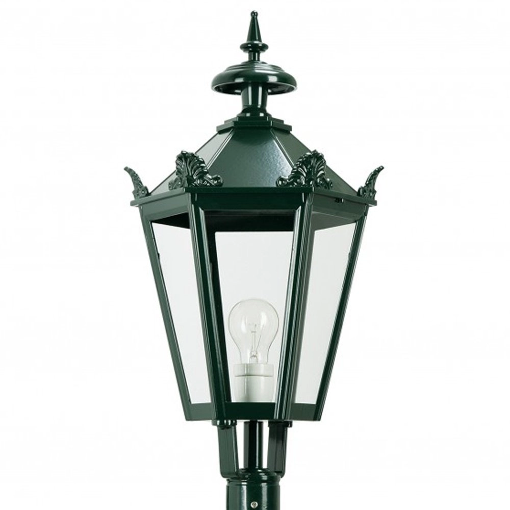 Nostalgische lantaarn lamp Bergum K7A met kronen - zwart Nostalgische lantaarn lamp Bergum K7A met kronen - zwart