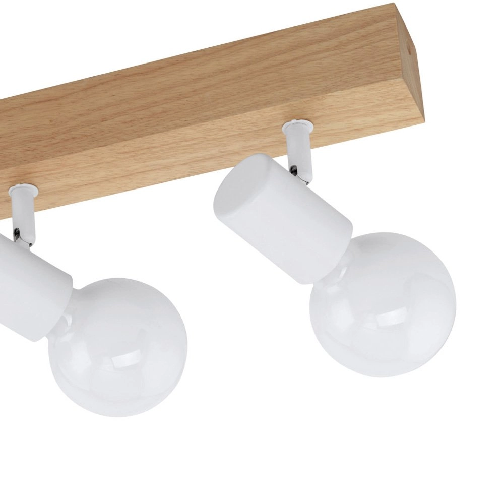 Plafondspot Townshend 3 4-lichts houtbruin met wit Eglo 9002759994853