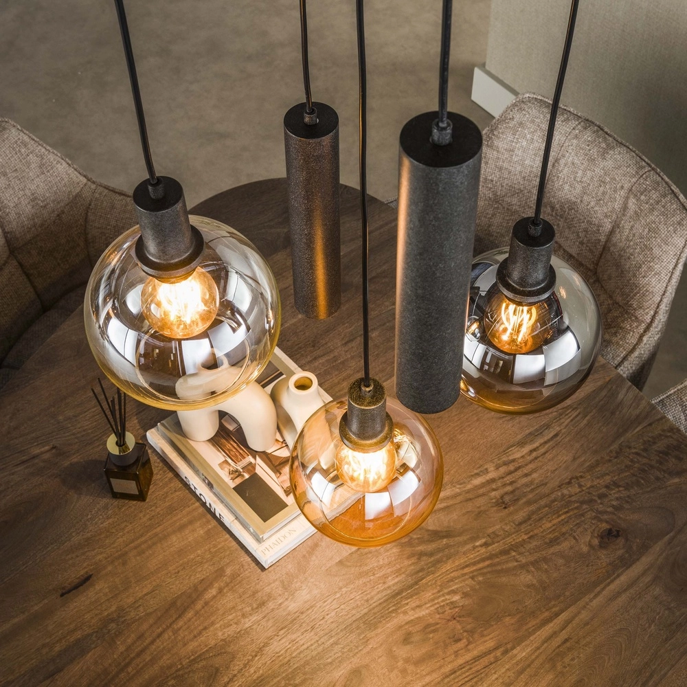 Vide hanglamp Sfera met glazen en pendels Lyora 8716803512429