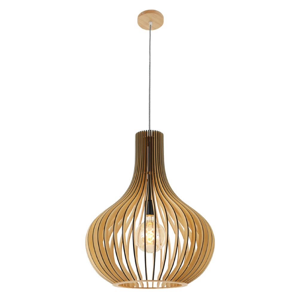 Houten hanglamp Smukt Pear Ø 50cm Steinhauer 8712746132885