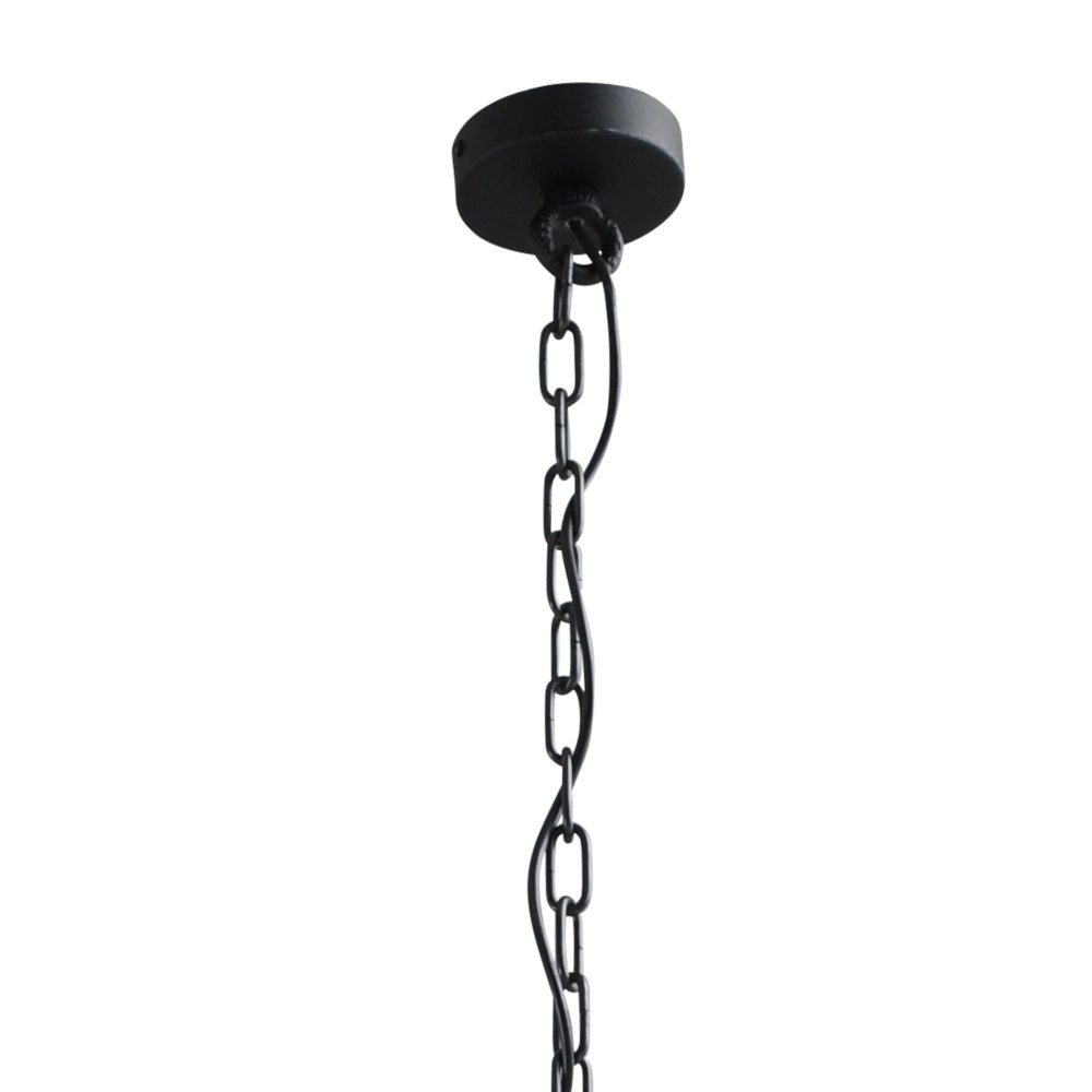 Landelijke hanglamp Larino 60 retro zwart met wit Masterlight 8718121234595