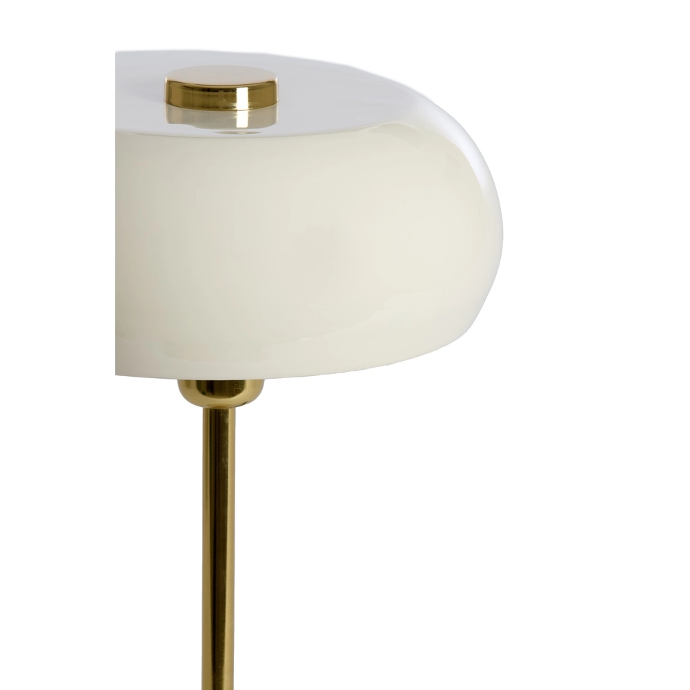 Tafellamp Surin Ø 26cm - glans creme met goud Light & Living 8717807740979