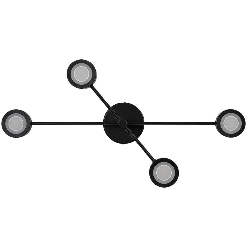 4-lichts plafondlamp Clyde design zwart Nordlux 5704924018442