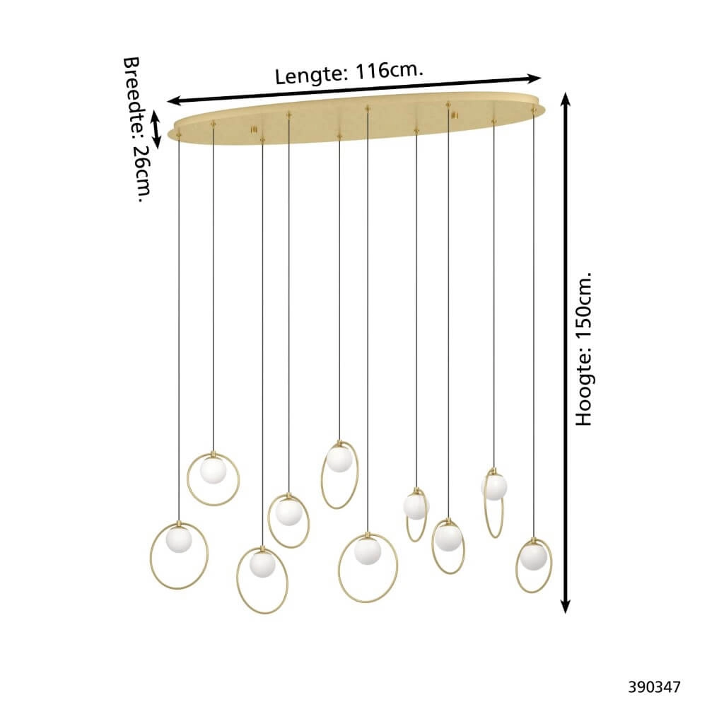 Ovale hanglamp Portocolom 116cm Stars of Light 9008606270606