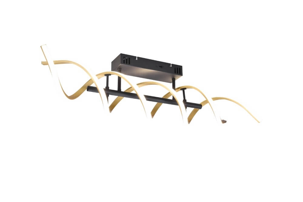 Design plafondlamp Sequence zwart met goud Design plafondlamp Sequence zwart met goud