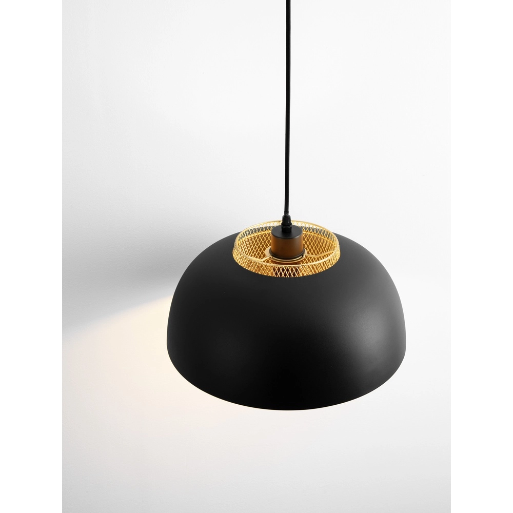 Hanglamp Sqube zwart met goud Lyora 5212017454799