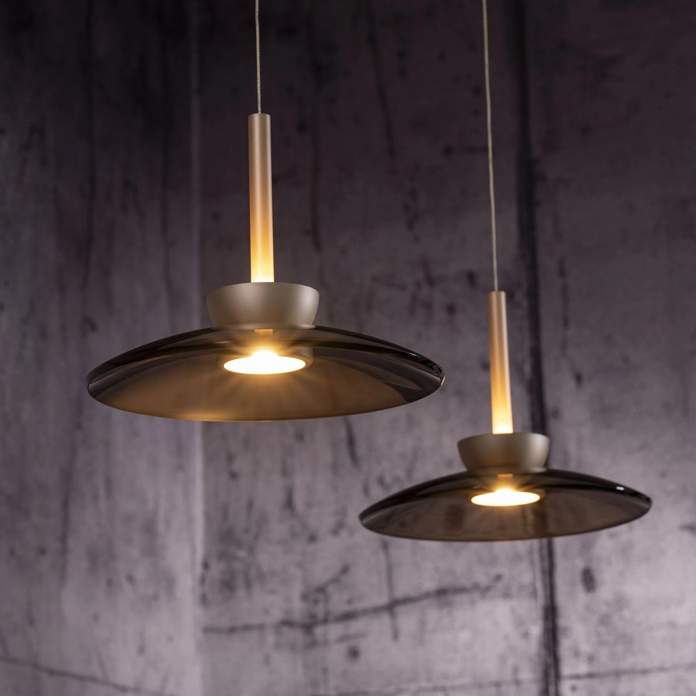 2L eettafel hanglamp Pure Moon bronce met amber glas Paul Neuhaus 4012248392980