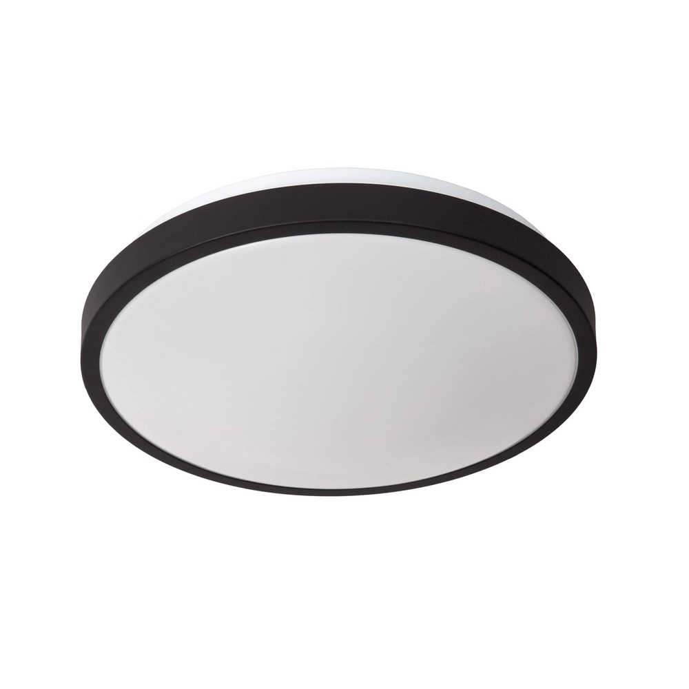 Zwarte plafonniere Dasher Ø 34,8cm IP44 voor badkamer