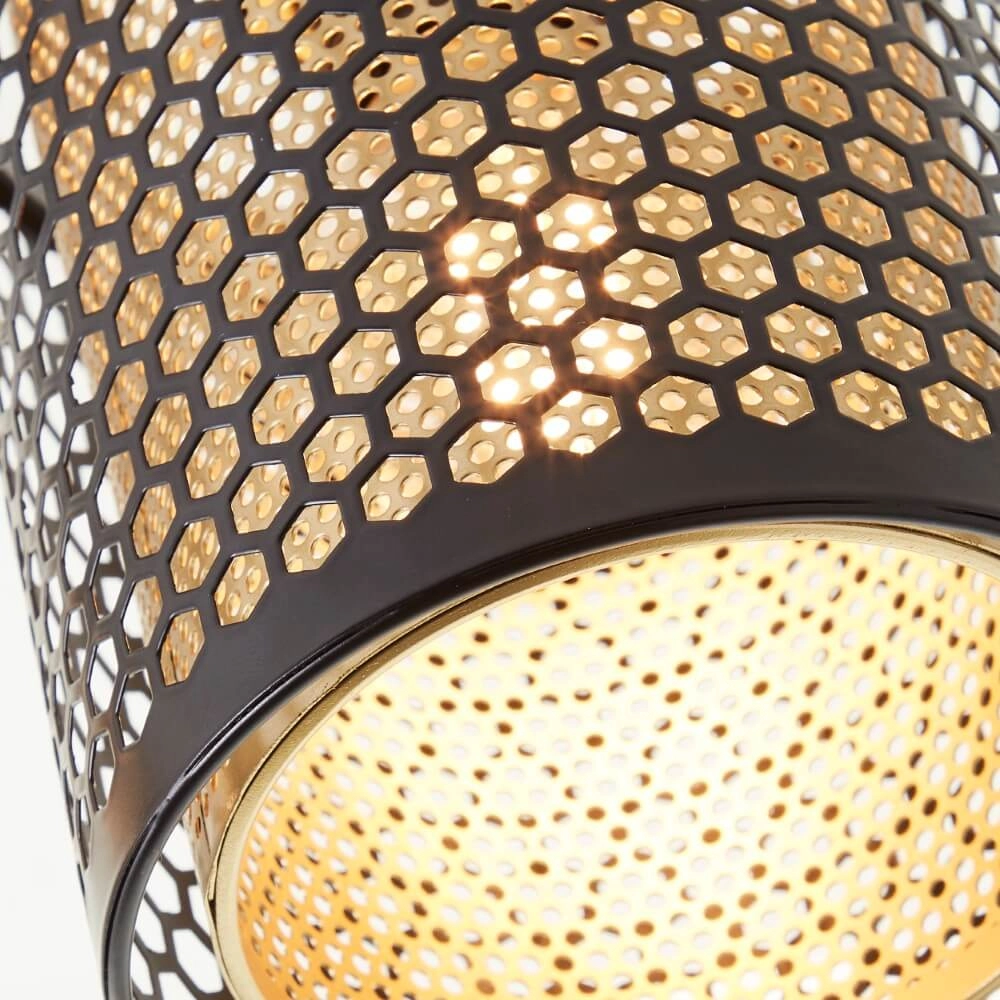 2-lichts plafondlamp Cheval zwart met goud Brilliant 4004353424199