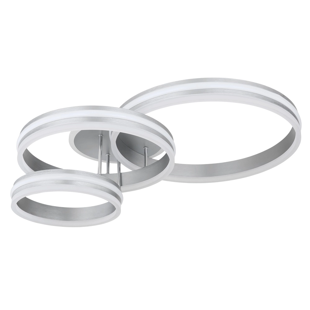 Plafondlamp Rubio grijs 3 ringen Globo 9007371425914