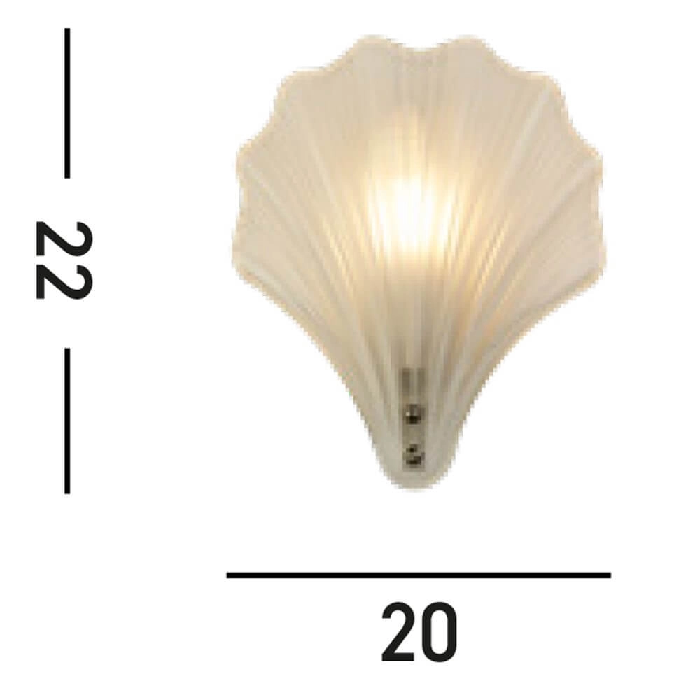 Wandlamp Shell met wit glas Searchlight 5053423271125