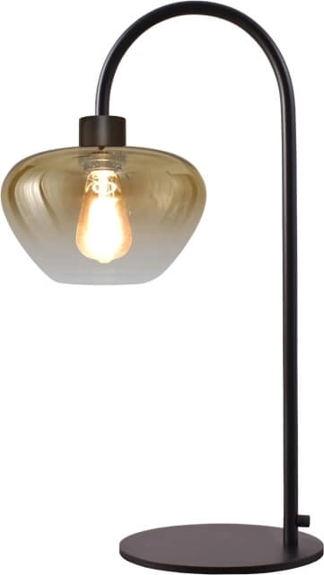 Tafellamp Genua zwart met goud glas 61cm