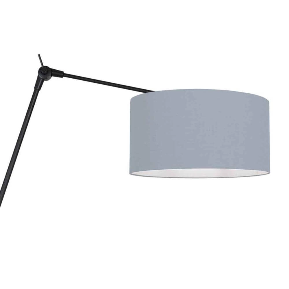 Wandlamp Prestige Chic zwart met lichtblauwe kap Steinhauer 8712746175455