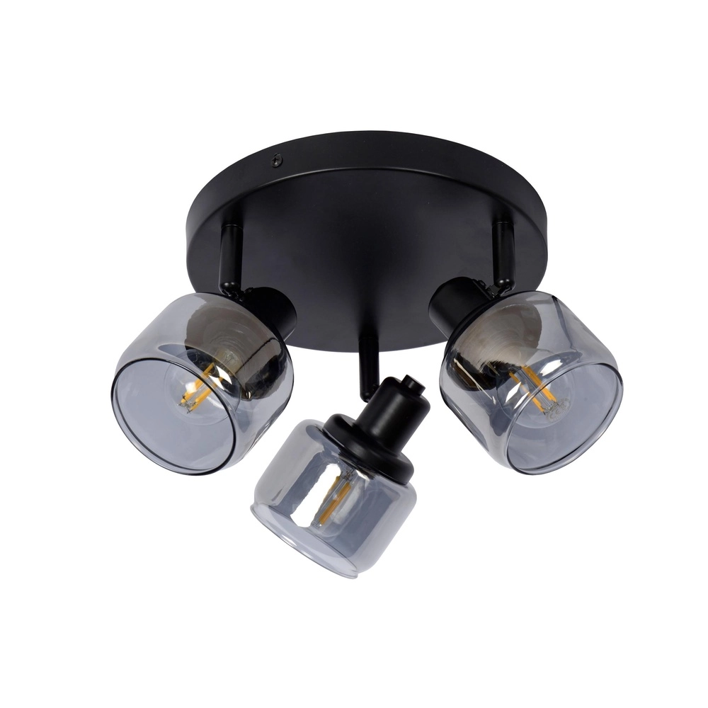 Plafondlamp Bjorn 3-lichts zwart