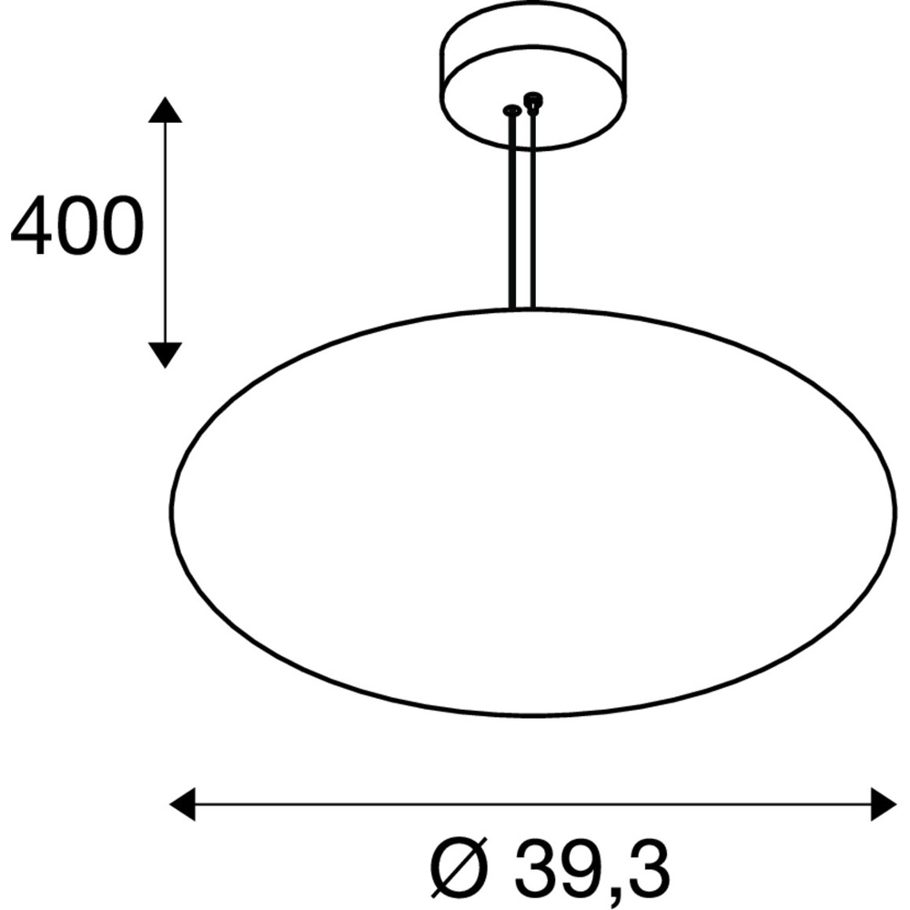 Hanglamp Olypso zwart Ø 39,3cm SLV 4024163316118