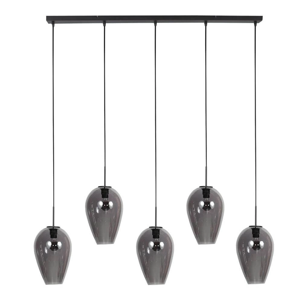 Hanglamp HaloSwap zwart met smoke glas Steinhauer 8712746179651