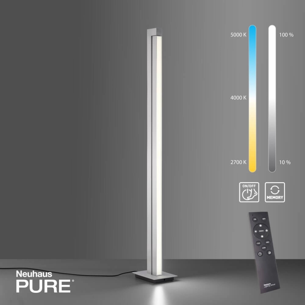 Vloerlamp Pure-Lines aluminium Paul Neuhaus 4012248366332