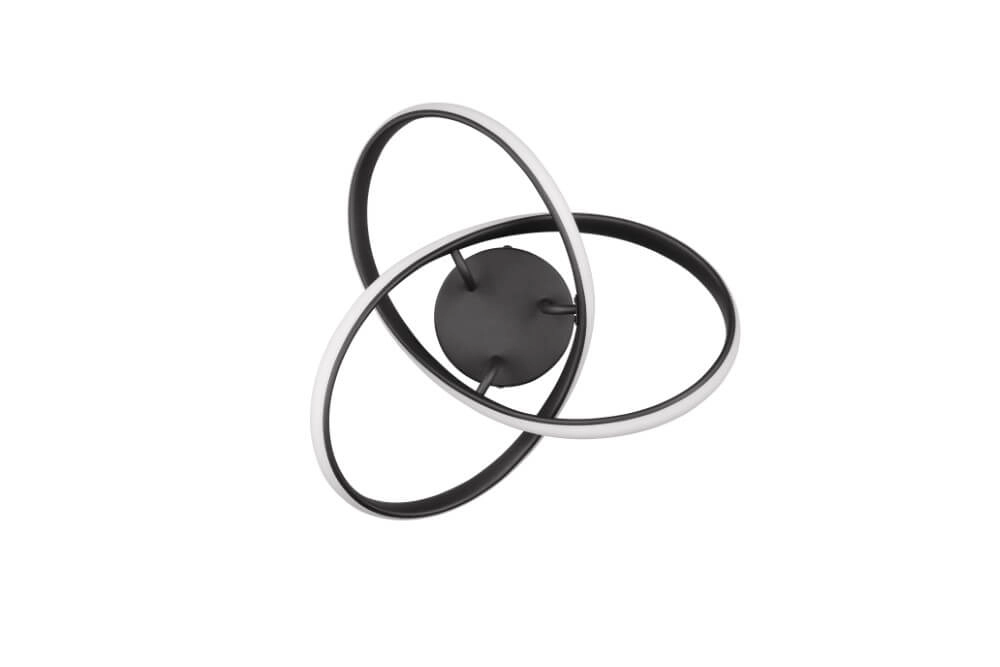 Design plafondlamp Meo zwart Trio 4017807600278