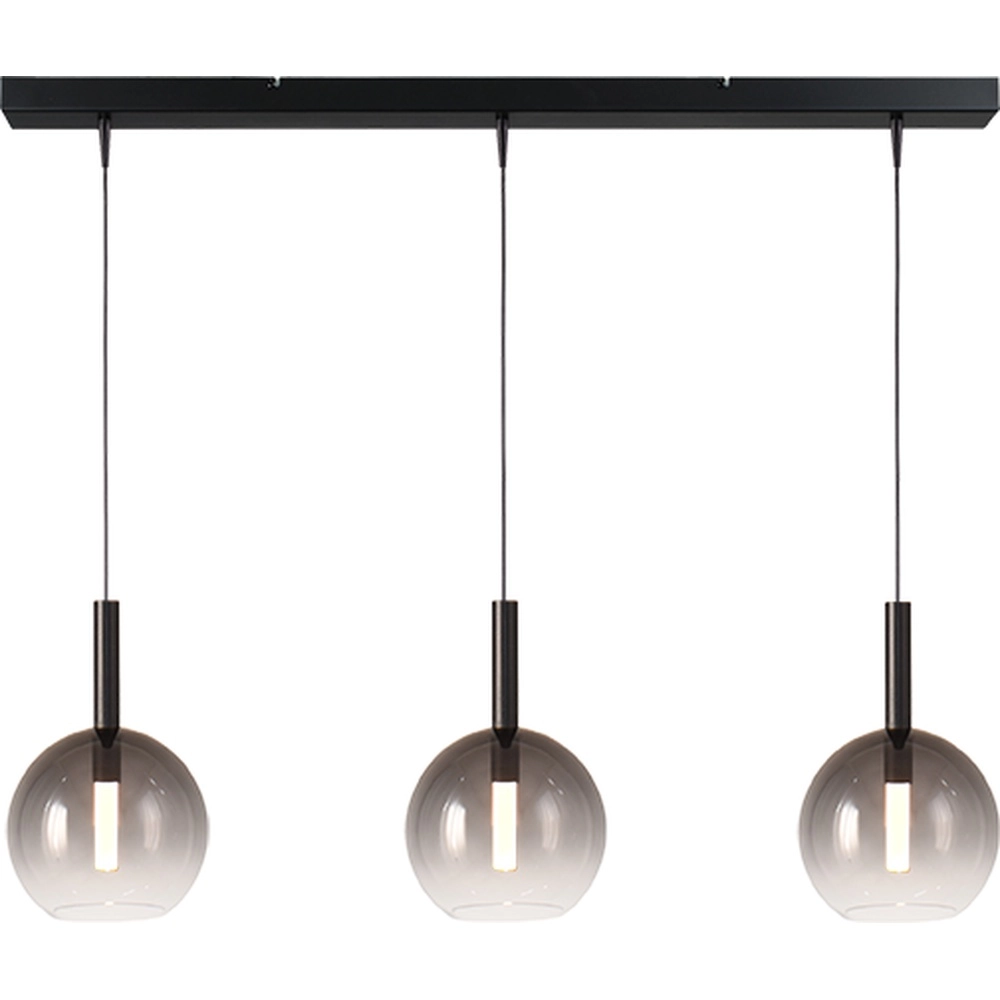 3L hanglamp Ø 17cm Lido Ball met smoke-fading glas