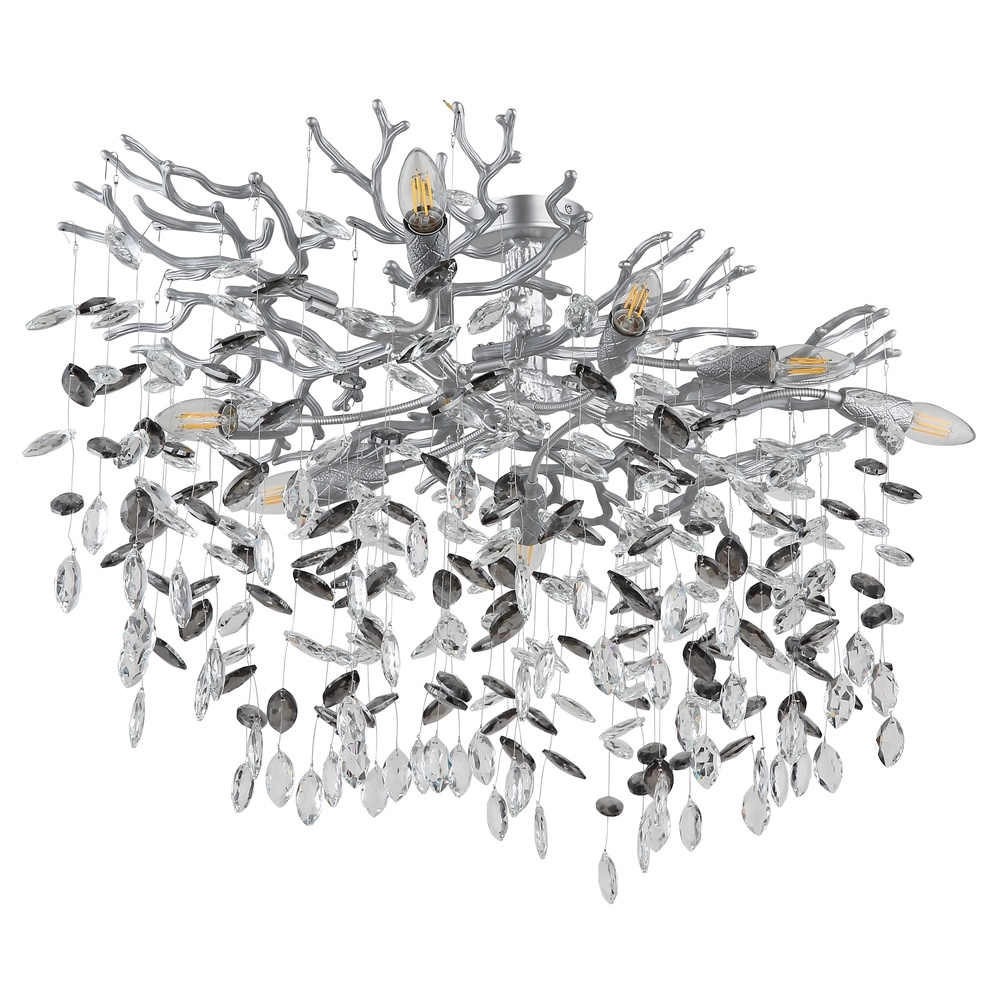 Plafondlamp Queena zilvergrijs Globo 9007371533657