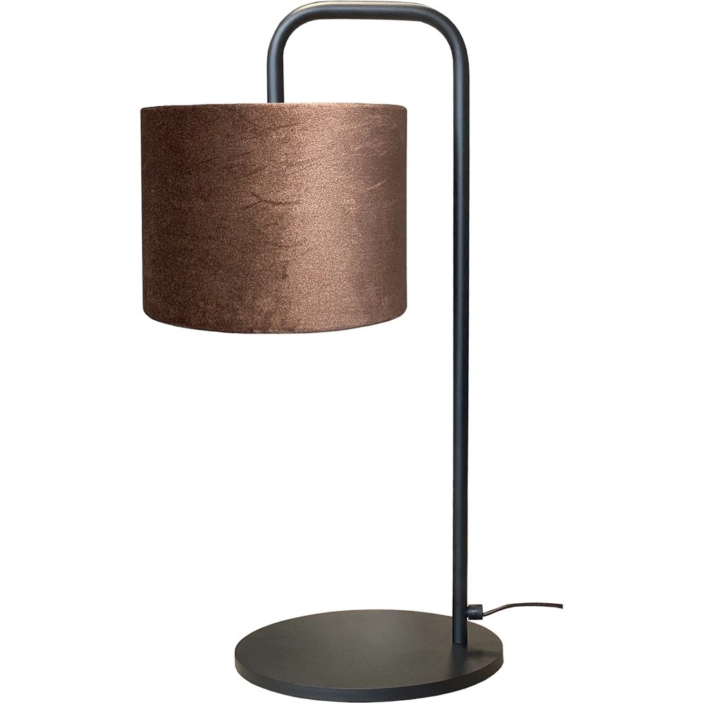 Tafel Schemerlamp Venus met bruine lampenkap Tafel Schemerlamp Venus met bruine lampenkap