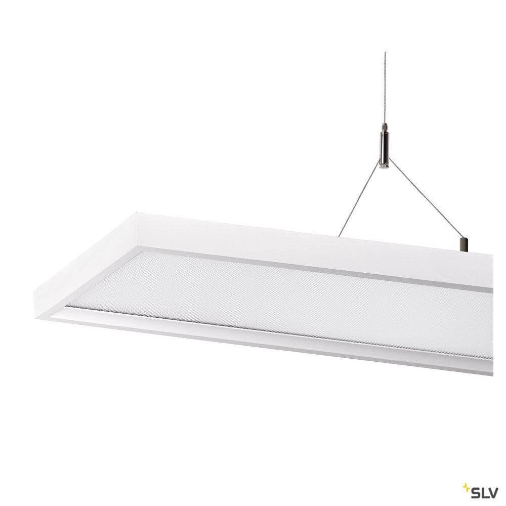Led kantoor hanglamp Worklight Dali 57w - 4000K - 120cm wit SLV 4024163254588