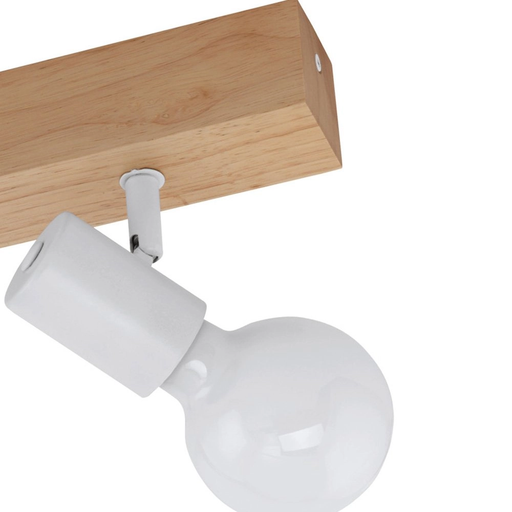 Plafondspot Townshend 3 3-lichts houtbruin met wit Eglo 9002759994846