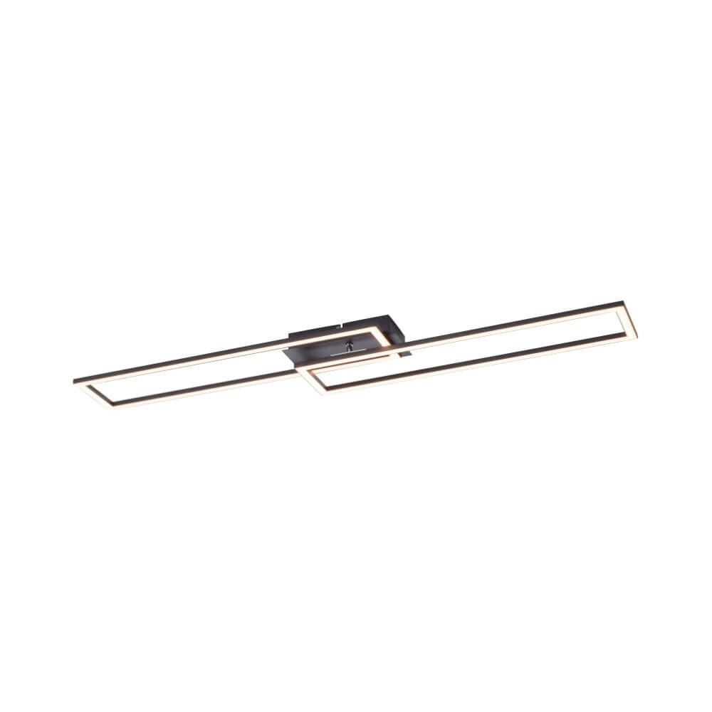 Zwarte led plafondlamp Iven
