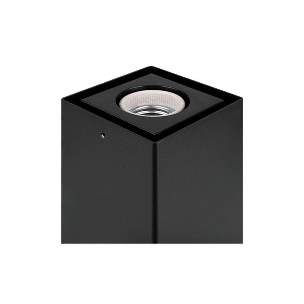 Moderne tuinlamp Denver zwart met smoke glas 30cm Lyora 5904703019589