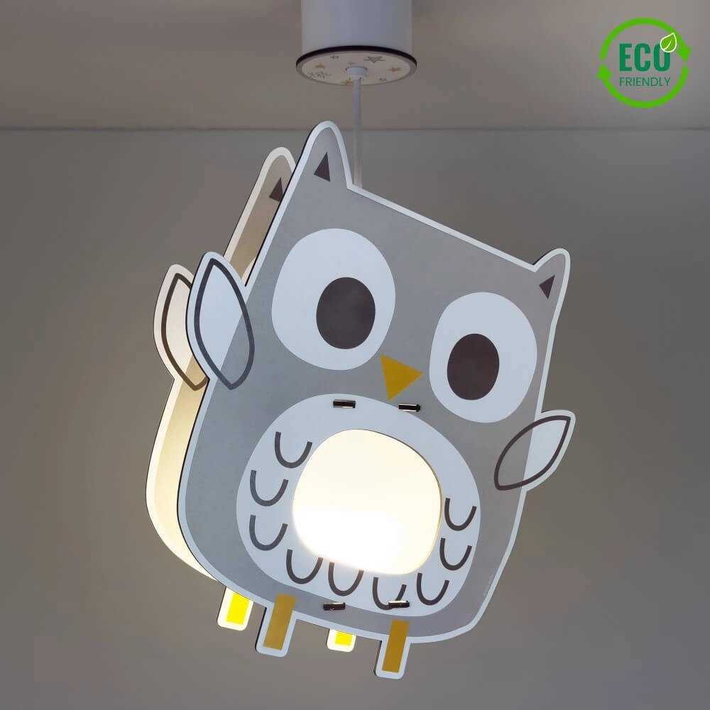 Kinderkamer hanglamp Owl Ø 25cm x 50cm wit Dalber 8420406633978