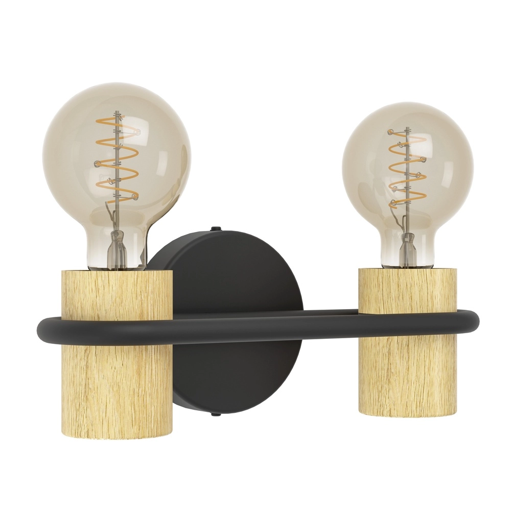 Wandlamp Chieveley met houtlook - 1x E27