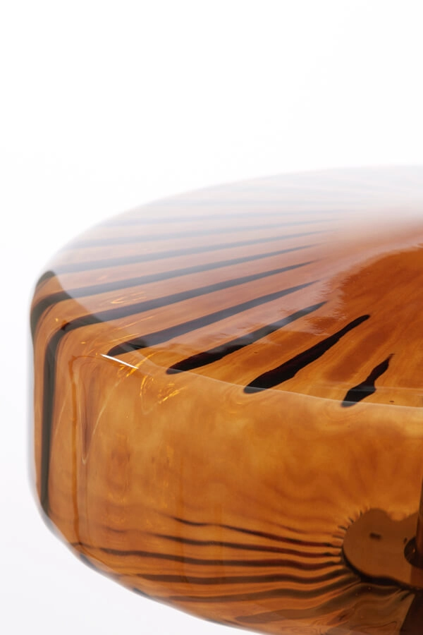 Tafellamp Pleat goud met bruin Ø 30cm Light & Living 8717807687724