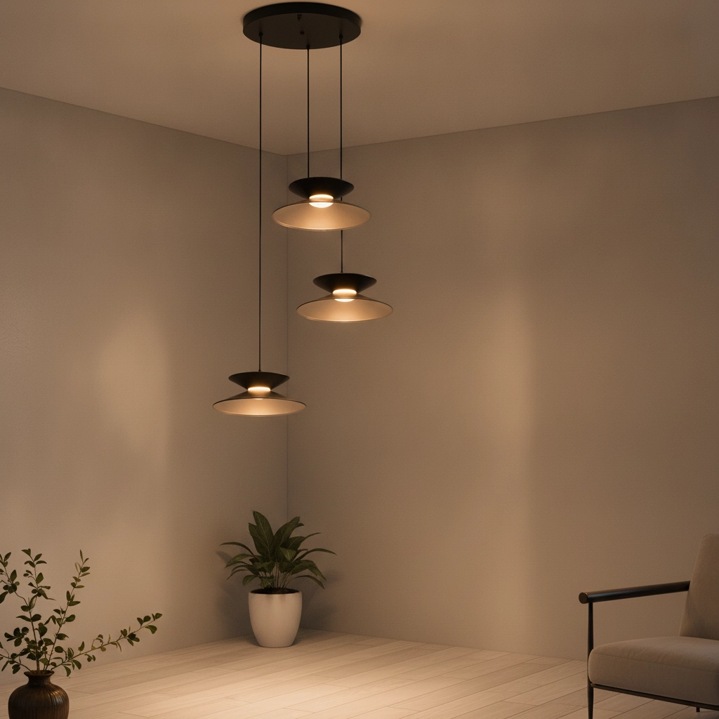 Design hanglamp Morfi 3-lichts zwart