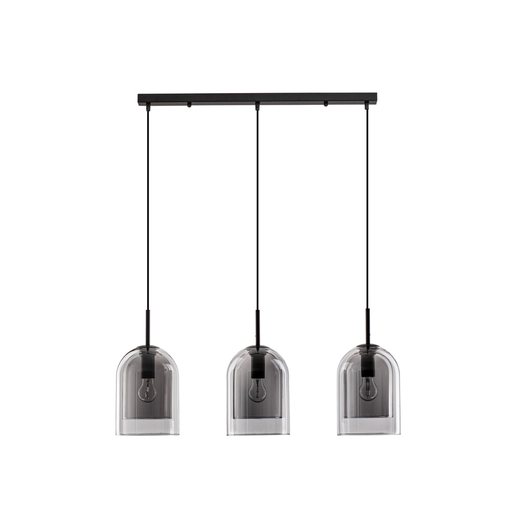 Hanglamp Velor 3-lichts zwart recht Lyora 5212017431196